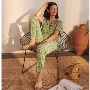 Boden Alice print kimono style wrap jumpsuit dress Sz 8 R still up on site!